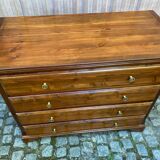Louis Philippe vintage chest of drawers in solid wood from the 1950s.
