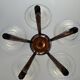 Art Deco lustre, opalescent glass, Ezan & Petitot, signed.