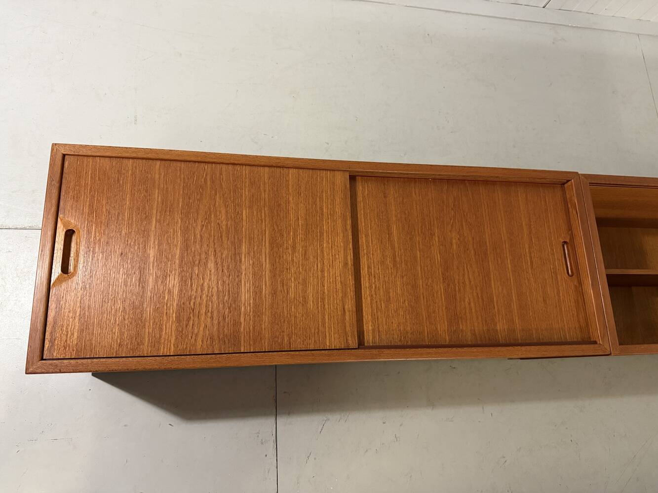 Teak wall system Sven Ellekaer Albert Hansen Denmark 1960s