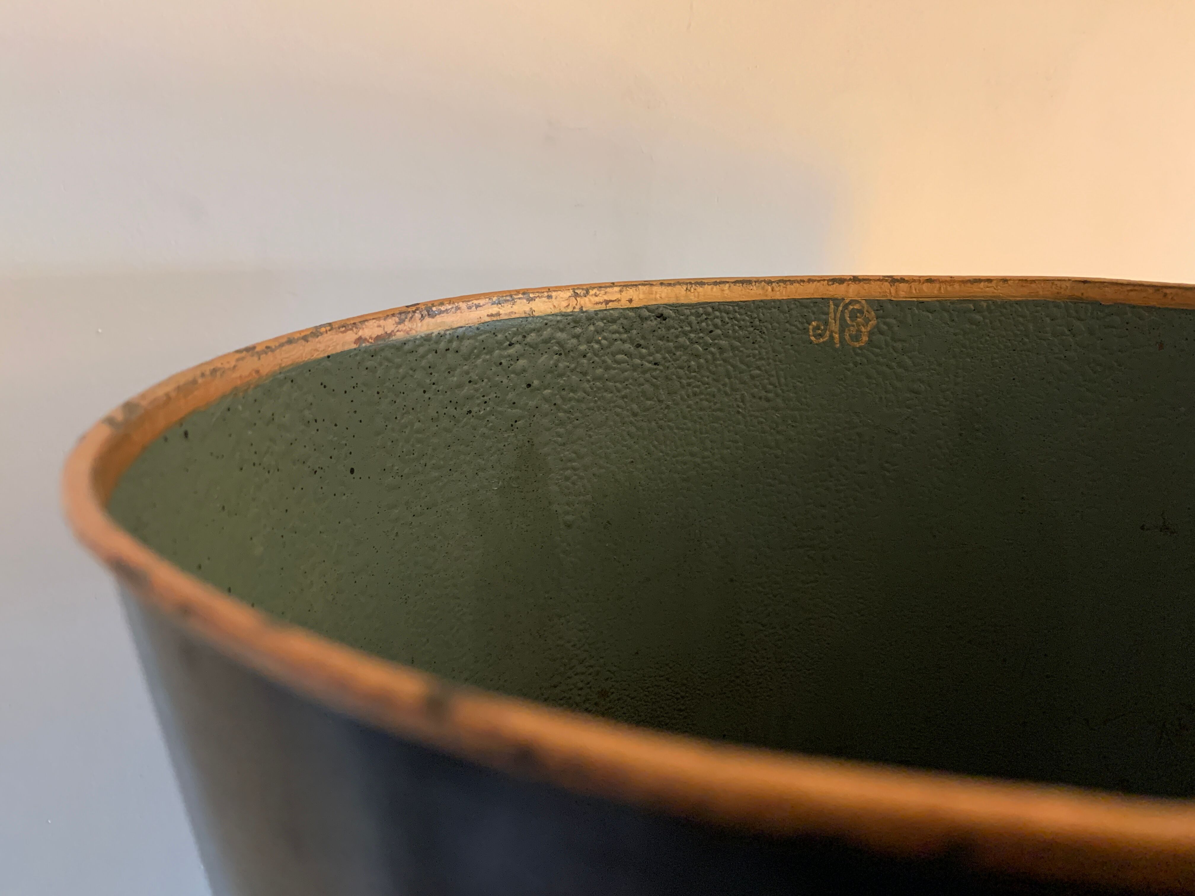Napoleon III painted sheet metal umbrella or paper basket