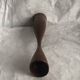 Vintage oiled teak wood candle holder, Scandinavian design