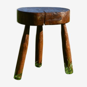 Ancient tripod brutalist stool