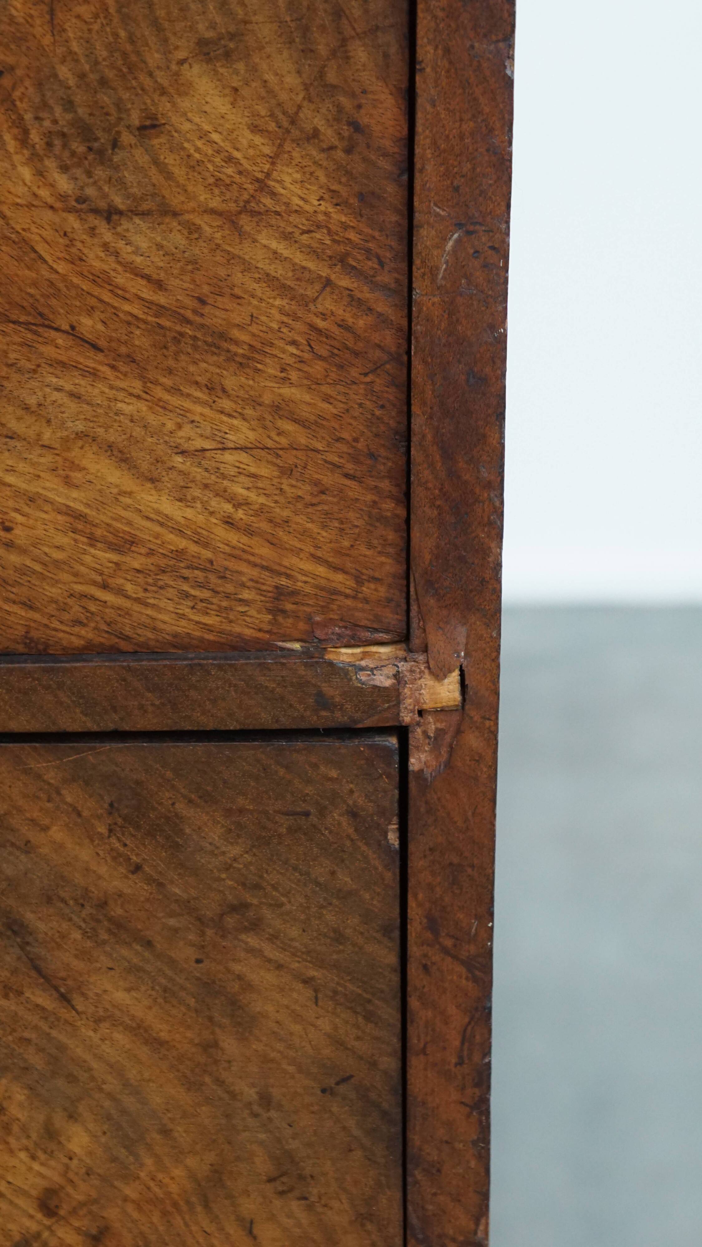 Large early 19th century English antique chest of drawers