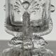 Pair of antique moulded glass egg cups