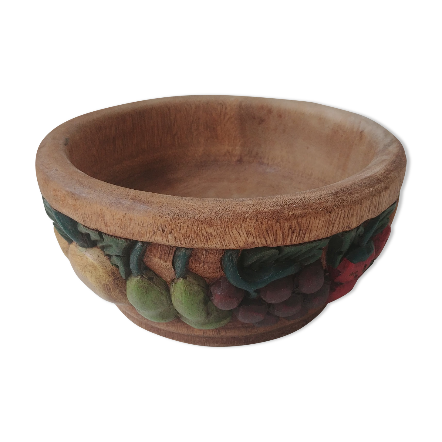 Dish, wooden fruit cut