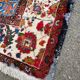 Handmade knotted wool Bakhtiar rug from Iran, burgundy, 200x300cm