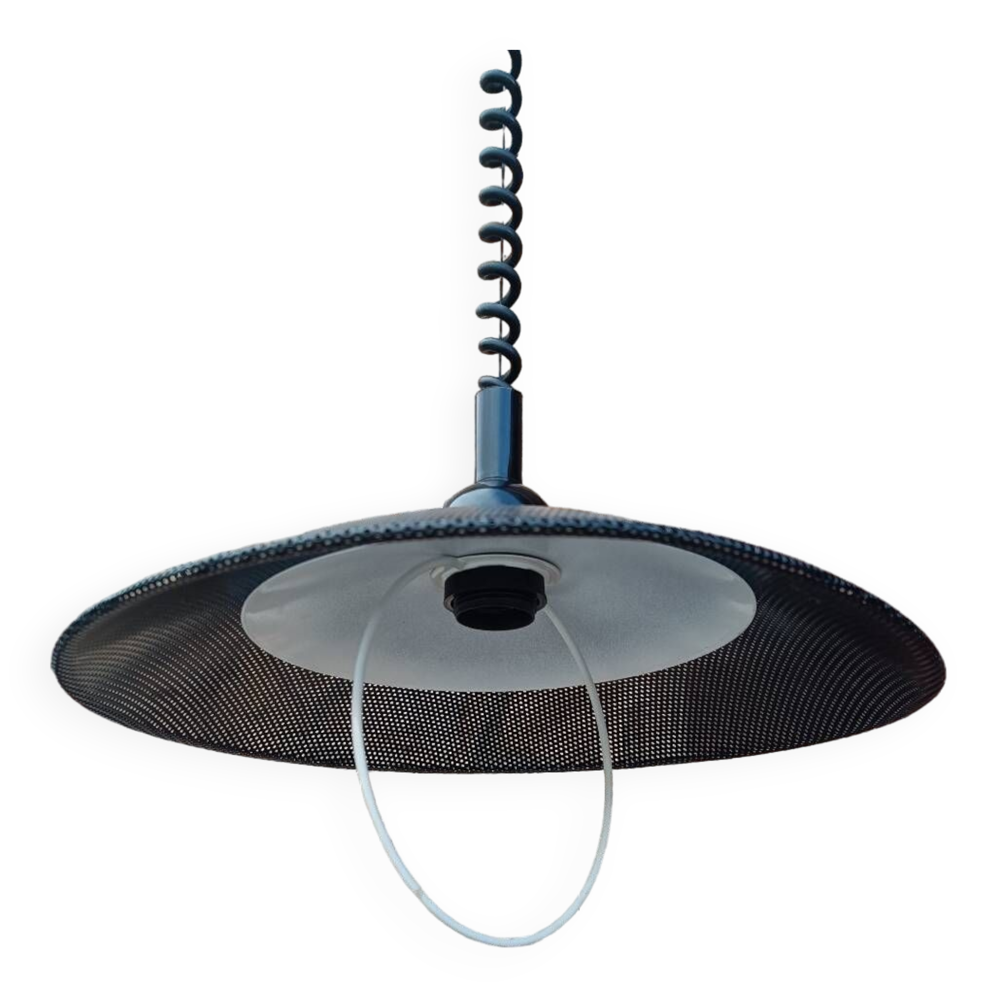 Scandinavian pendant light in perforated sheet metal