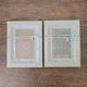 Set of 2 gilded frames under glass – V. Mappin purple flowers – 21.5 x 16.5 cm
