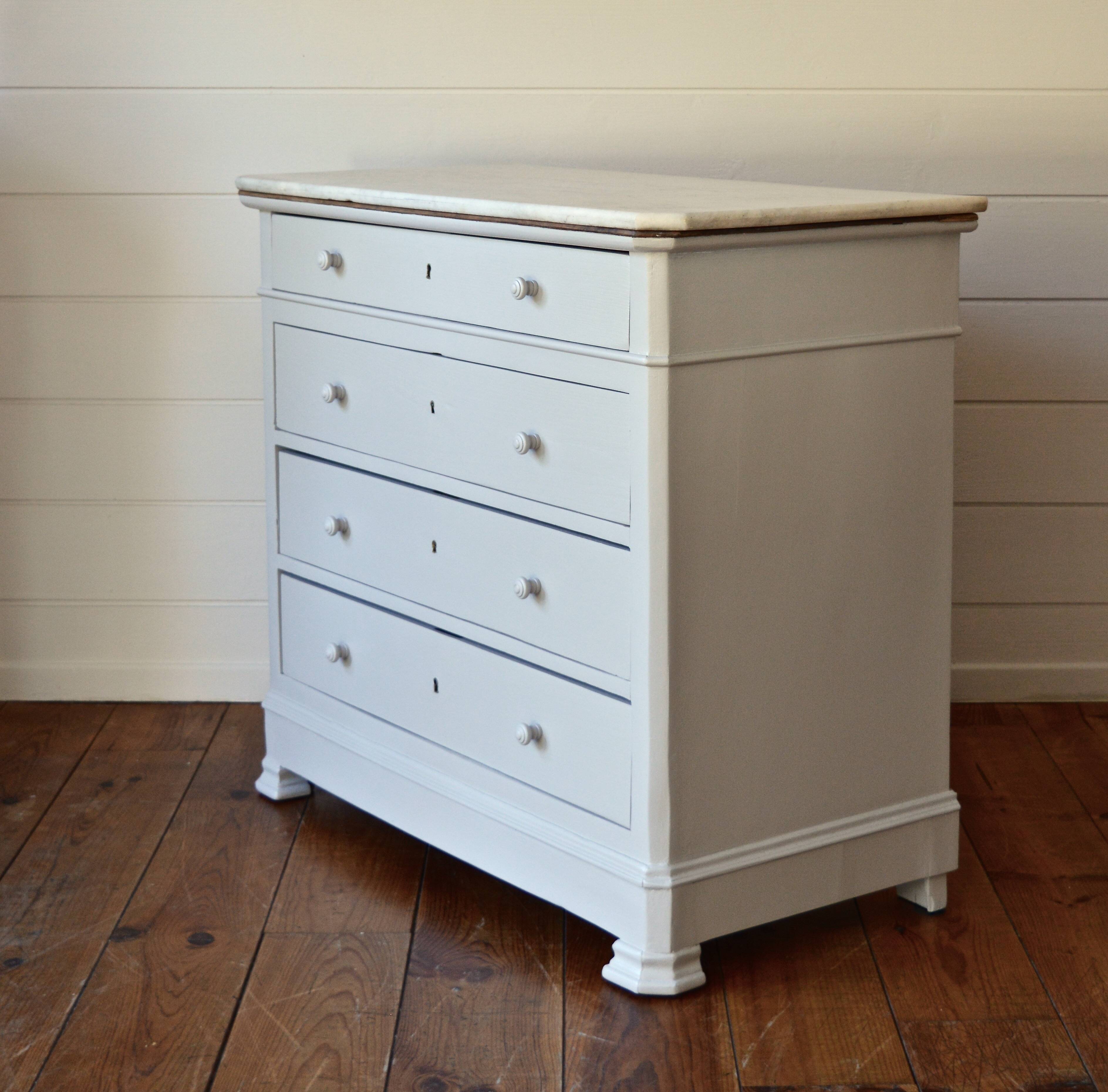 Marble chest of drawers