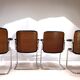 Set of 4 Martin Stoll Leather Dining/Conference Chairs by Professor Karl Dittert