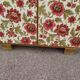 Wardrobe - wardrobe - Old - Wood - Floral Fabric - Artisanal