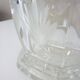 Champagne bucket in cut, engraved, thick crystal, signed "cristal de Lorraine"