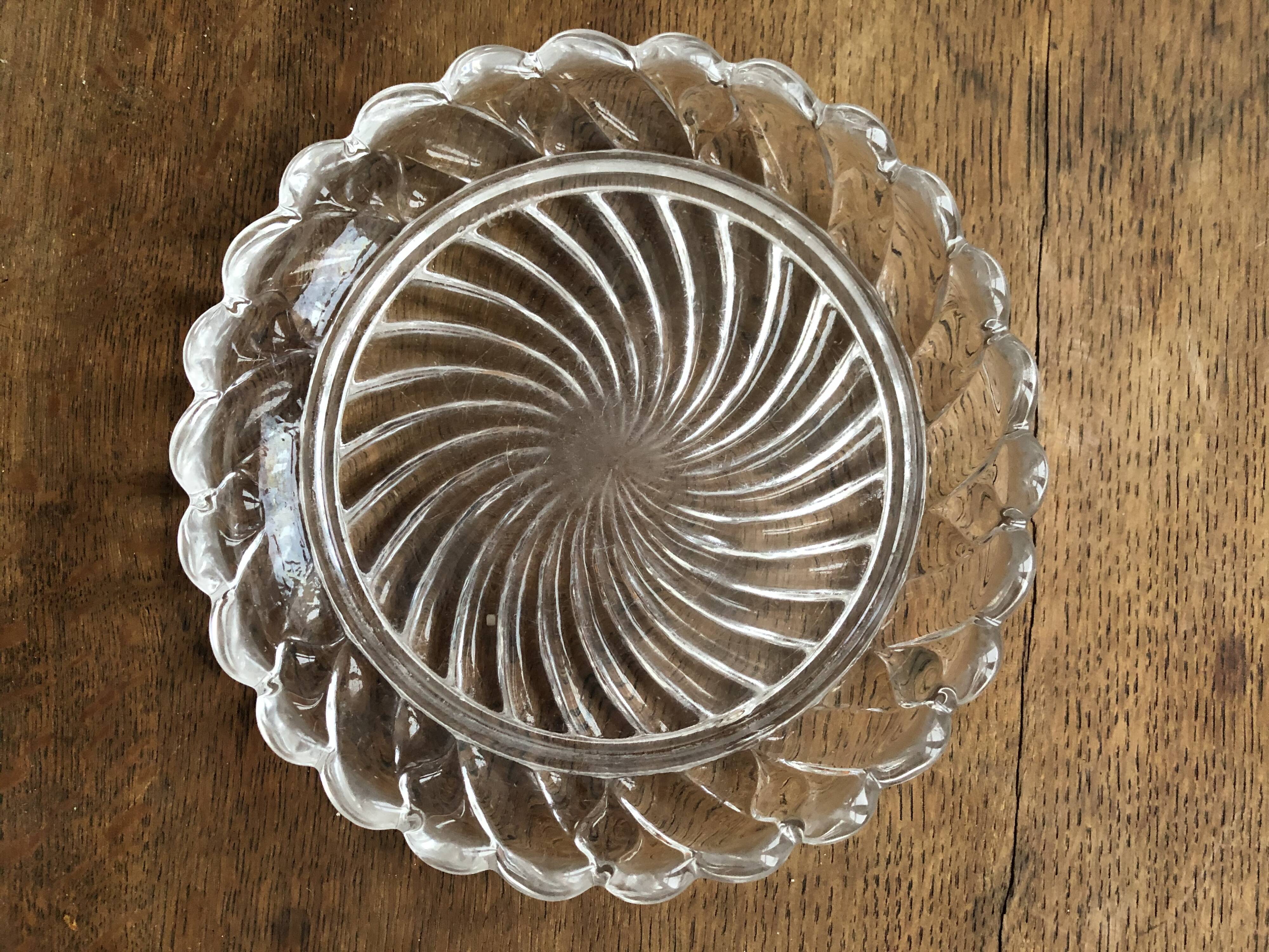 Pair of glass bottle bottoms