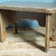 Mini-bench stool in old patinated solid wood