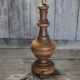 Large wooden lamp, vintage wooden lamp base, table lamp, living room lamp.