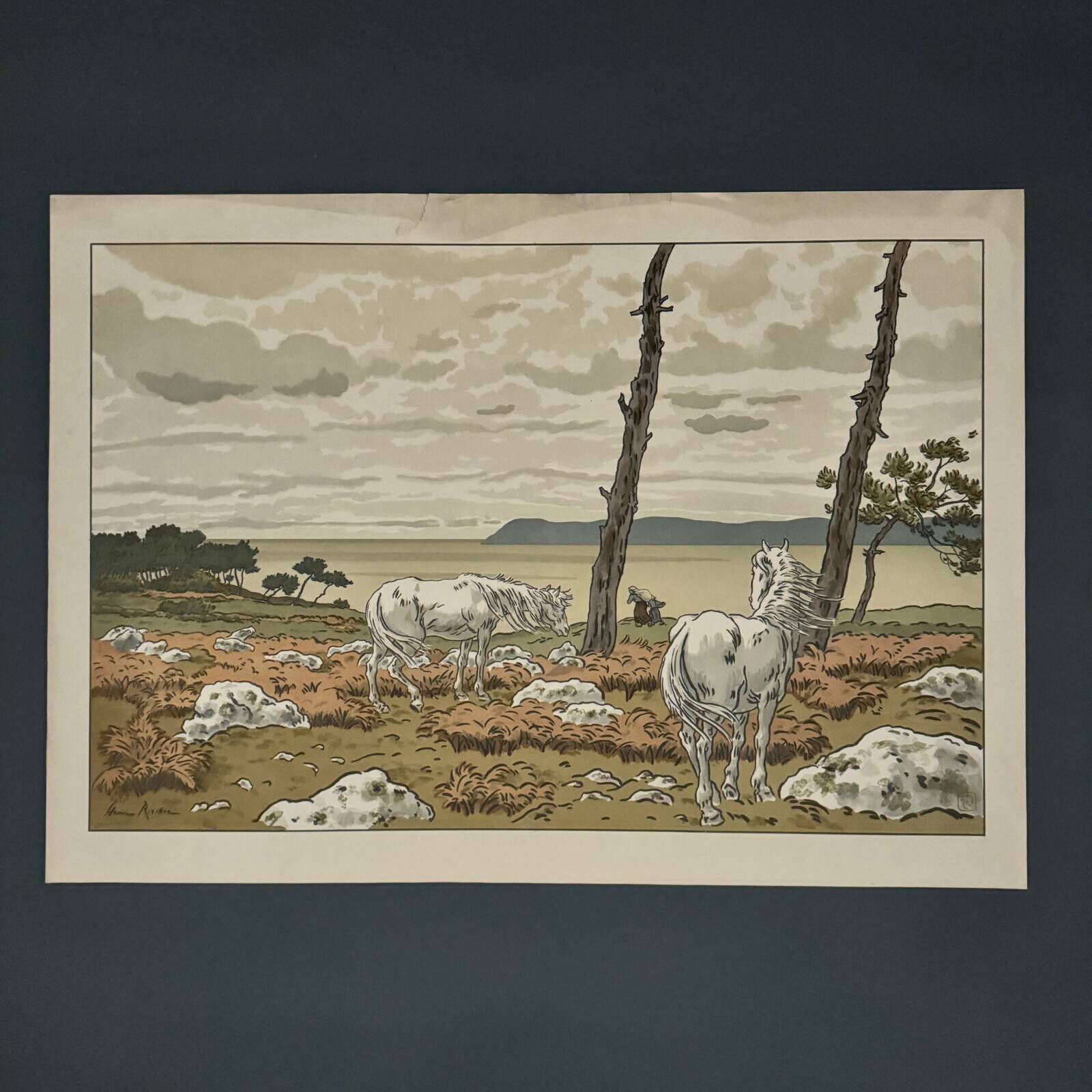 Lithograph by Henri Rivière, Aspects of Nature - The Bay