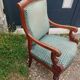 Pair of antique Louis XVI mahogany armchairs from the 19th century