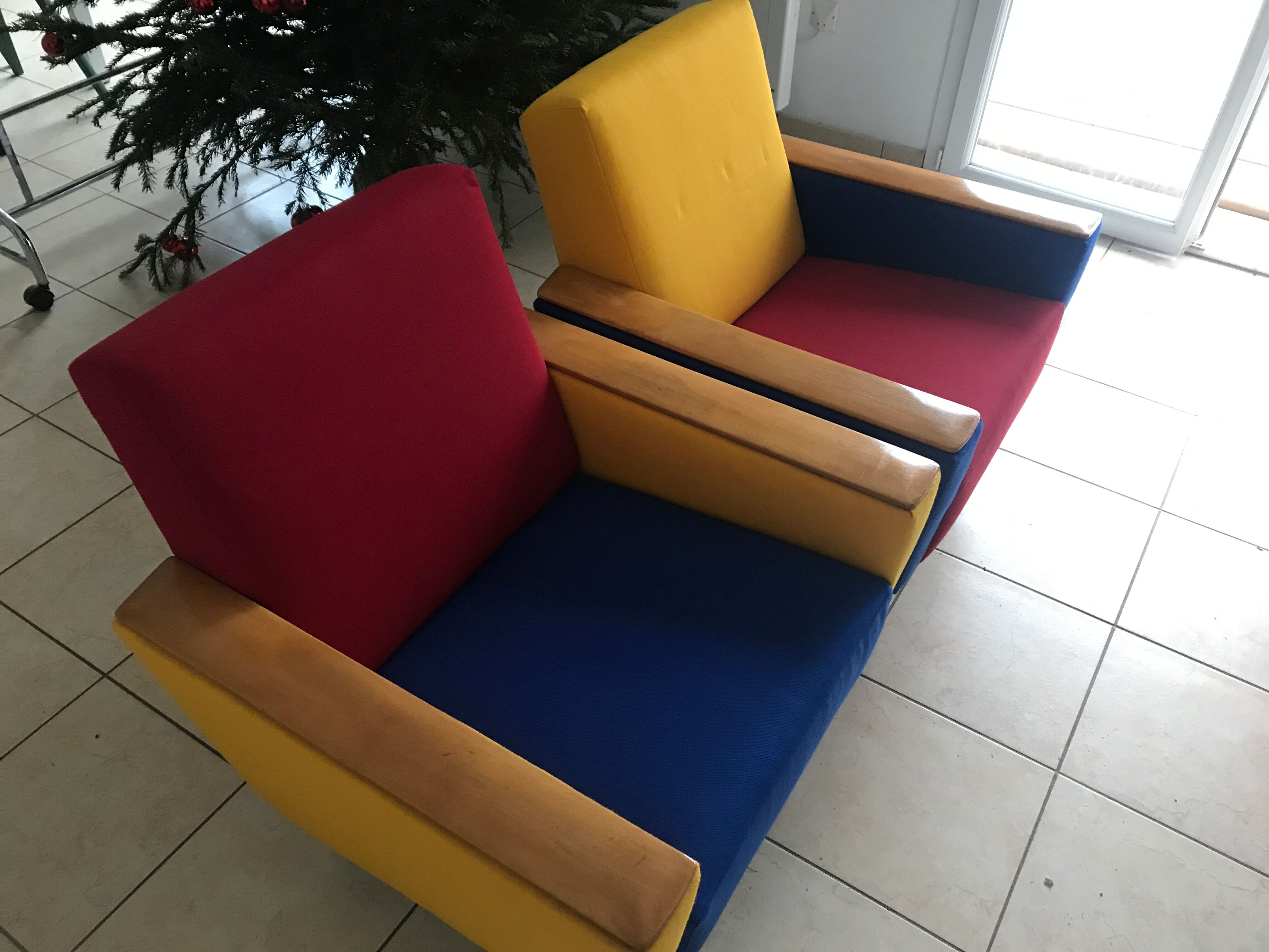 Paire de fauteuils années 50