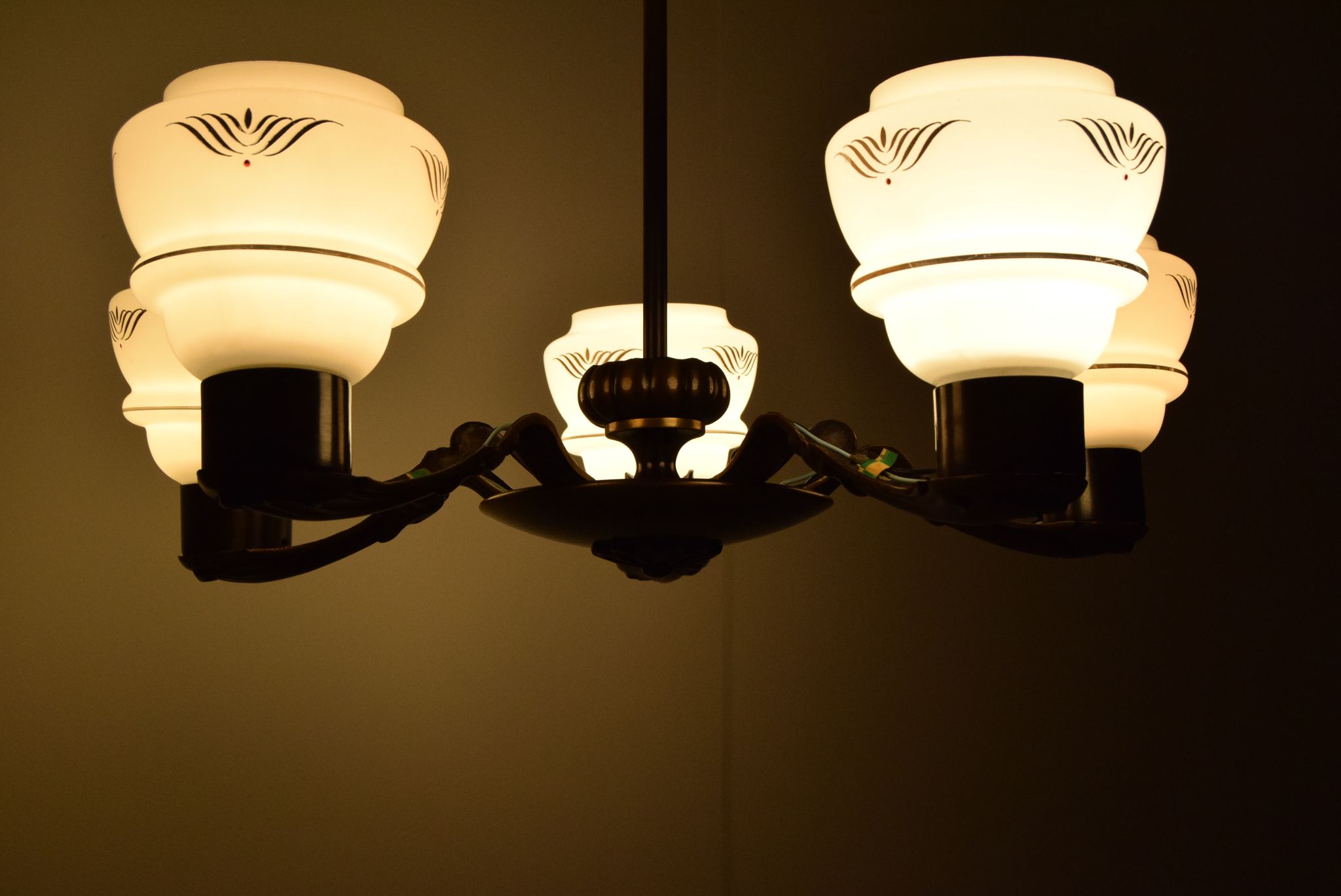 Lustre Art déco, Allemagne, années 1930.