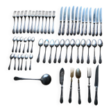Silver metal service 1950s