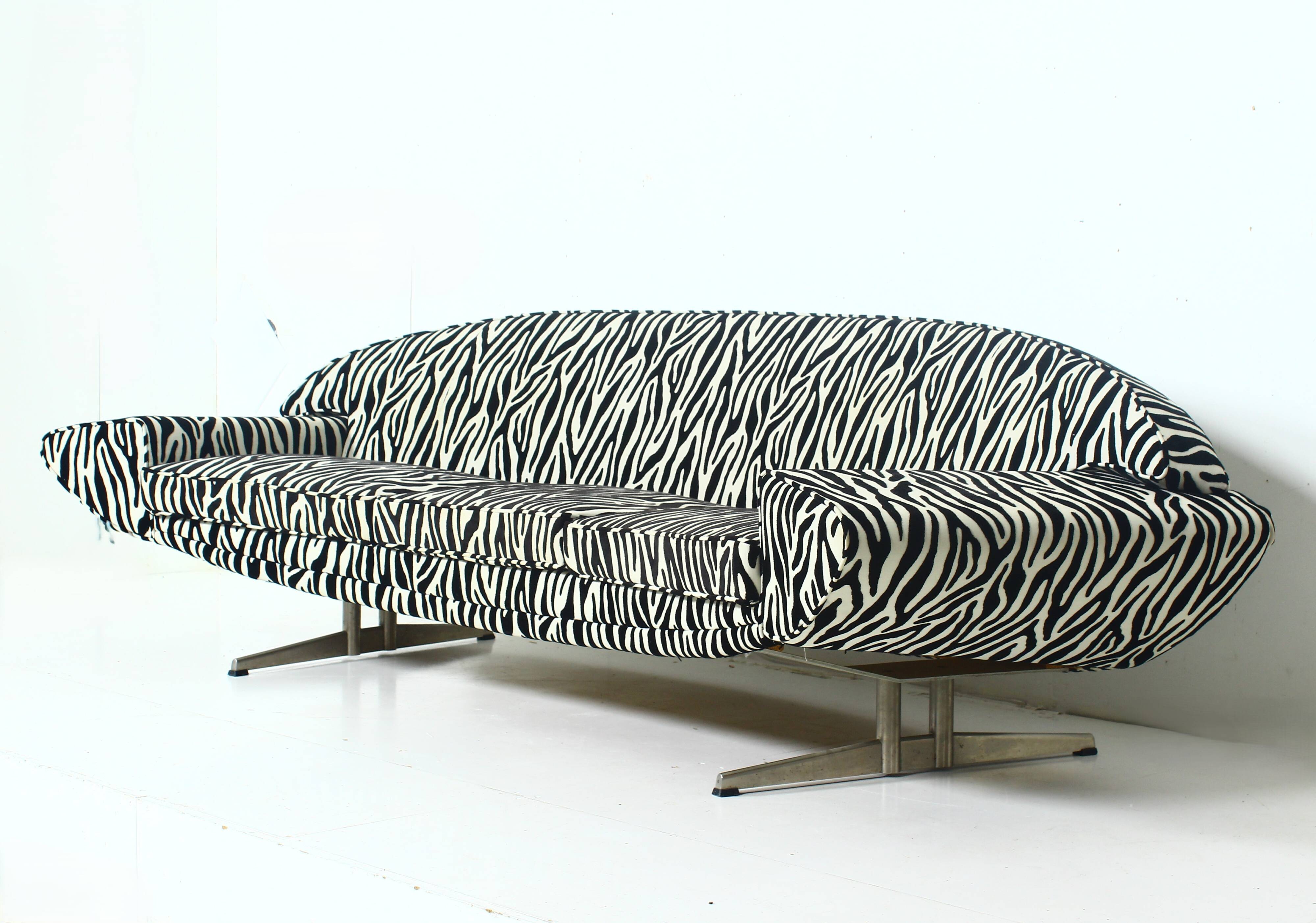 "Capri" curved three-seater sofa by Johannes Andersen, 1965