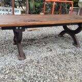 Bench or garden coffee table cast iron legs 150×56cms