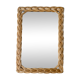 Rectangular rattan braided mirror, 29 by 41.5 cm
