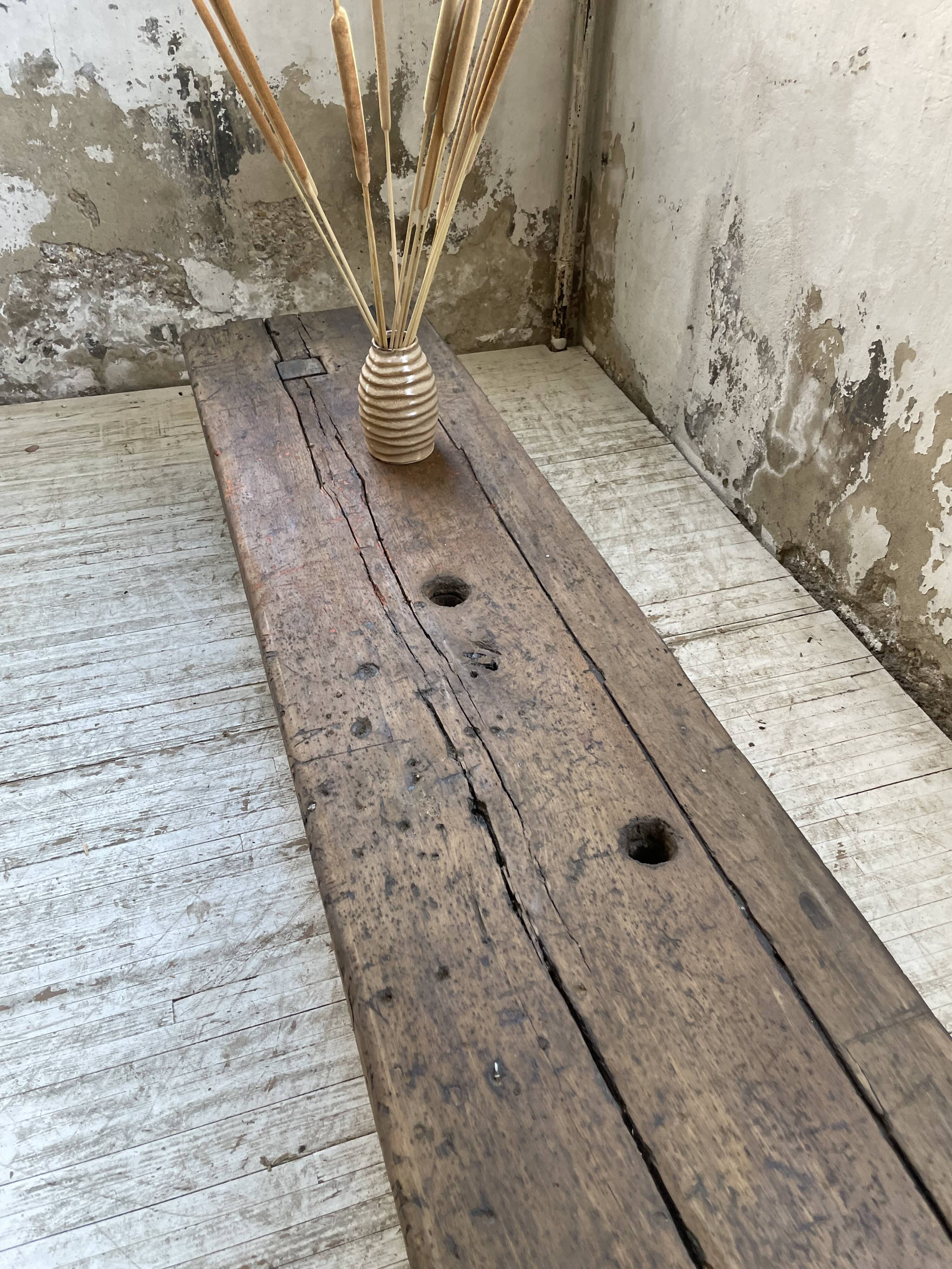 Workbench bench coffee table solid oak XXL