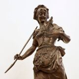 Auguste de wever (1836-1910) bronze sculpture "innocence" 19thc.