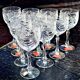 Set of 10 new Lorraine crystal wine glasses.