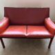 Cognac CAB Cassina 2-seater leather sofa