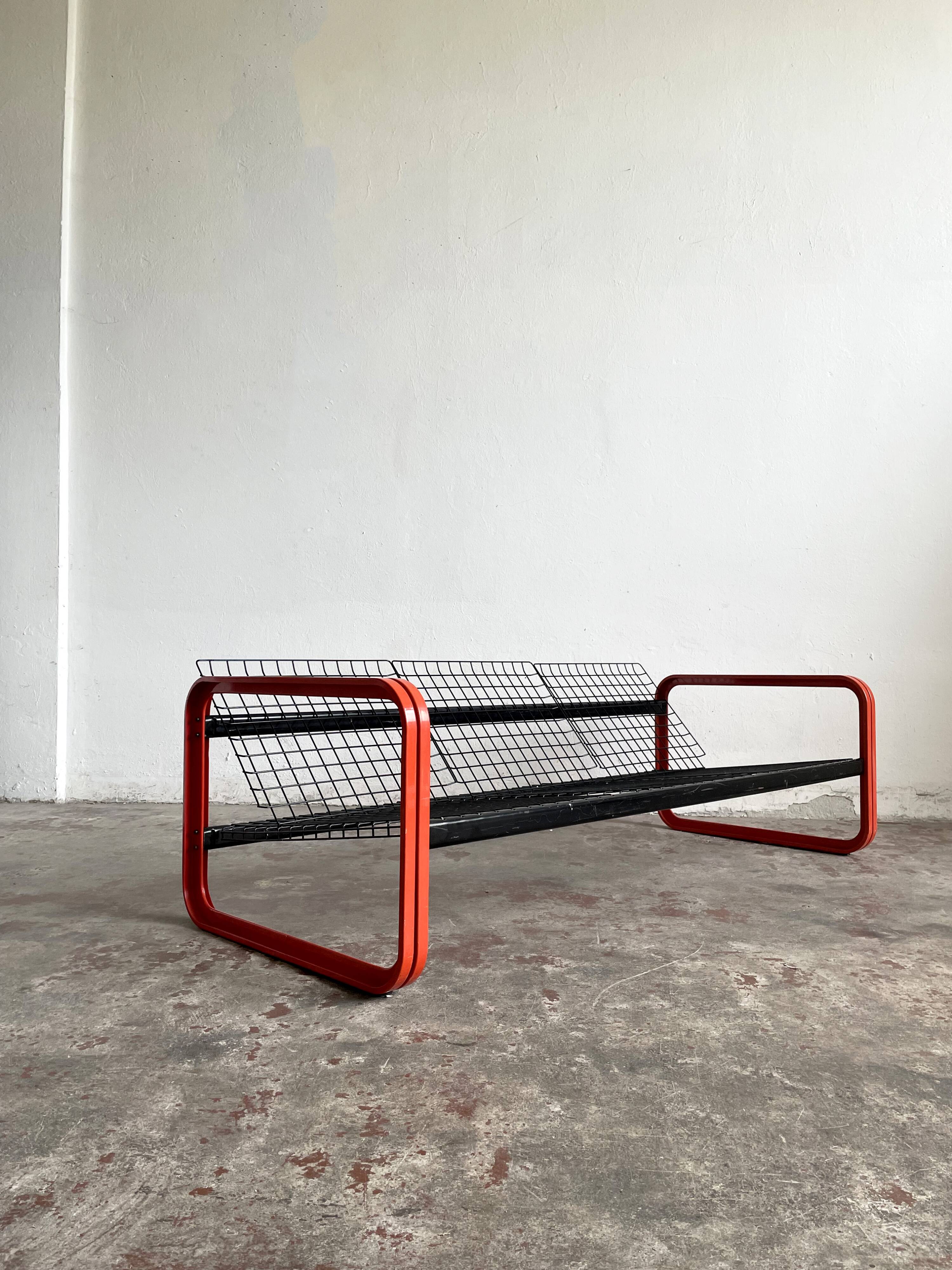 Canapé 3 places 'Quadra' design by Gigante Zambusi Boccato pour Seccose, Italie années 1980