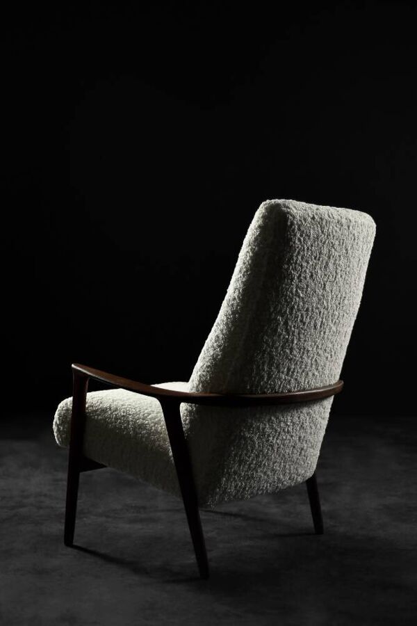 Fauteuil Vintage Mid-Century Scandinave Moderne en Teck Blanc de Bröderna Anderssons, 1960s