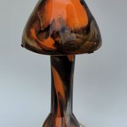 Vintage champion orange Murano glass lamp