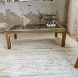 Table basse en laiton années 60