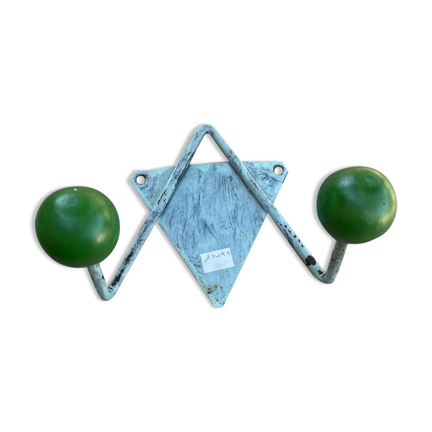 Vintage wooden and metal hook