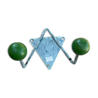 Vintage wooden and metal hook