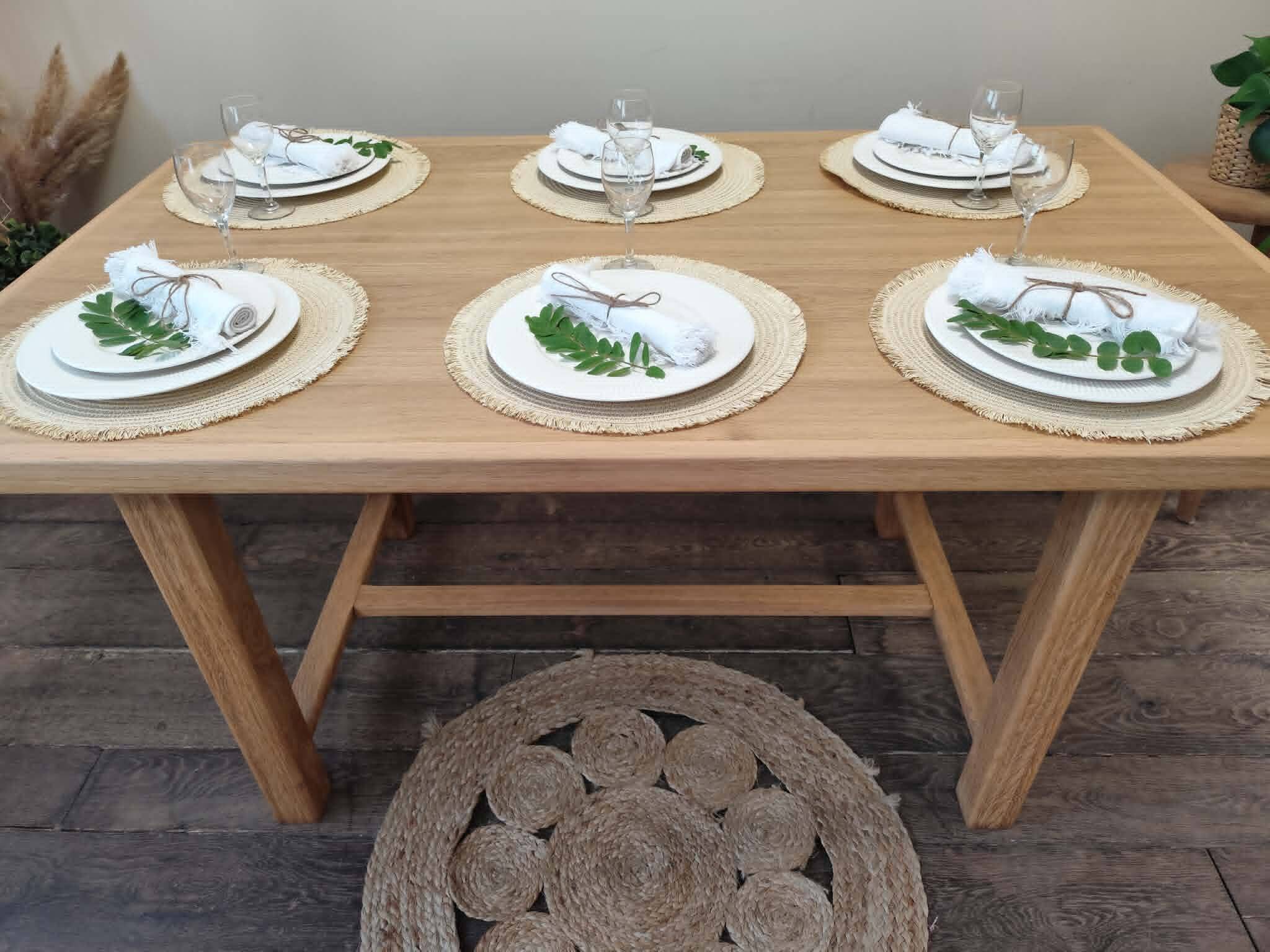Table en chene massif avec rallonges