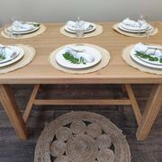 Solid oak table with extensions