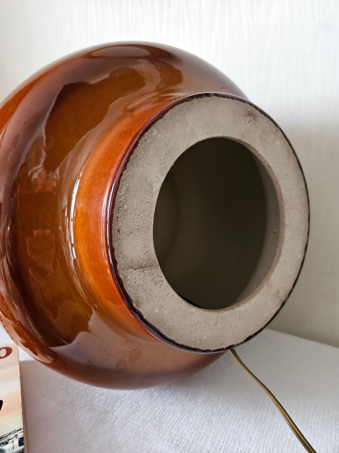 Vintage spinning top lamp base