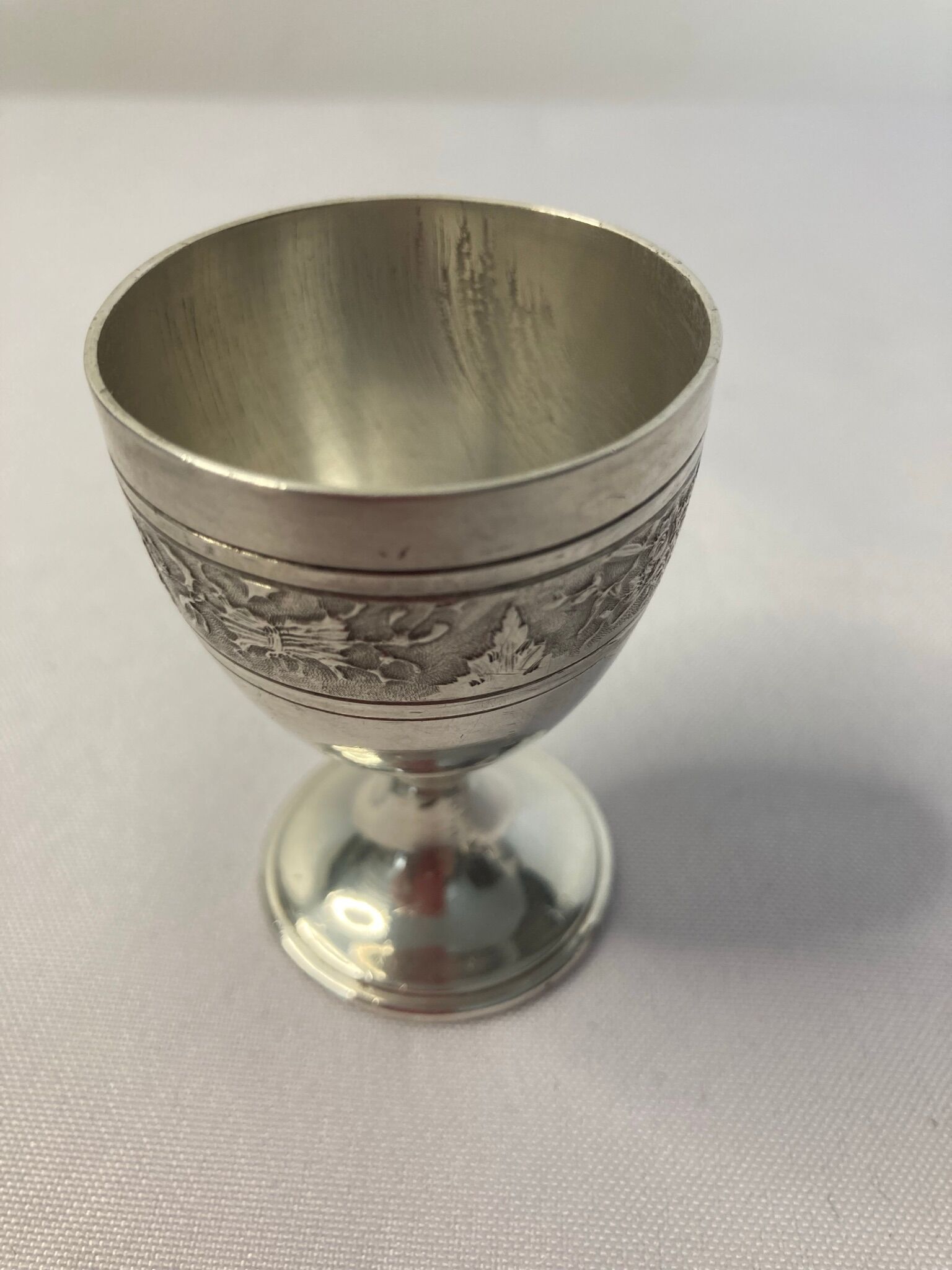 Lot baptême timbale argent Minerve coquetier Christofle vers 1940 Selency