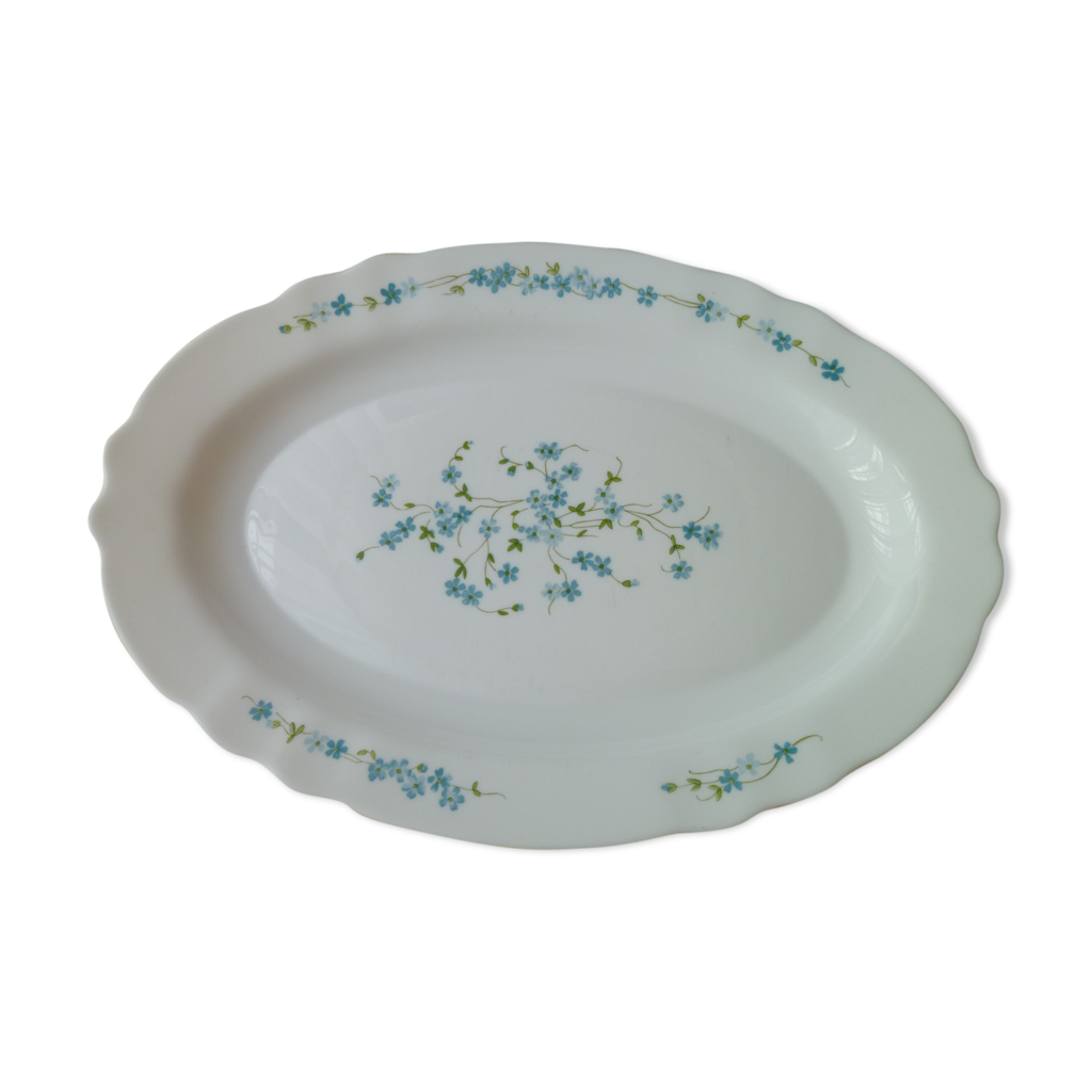 Grand plat creux Arcopal modèle Véronica (myosotis