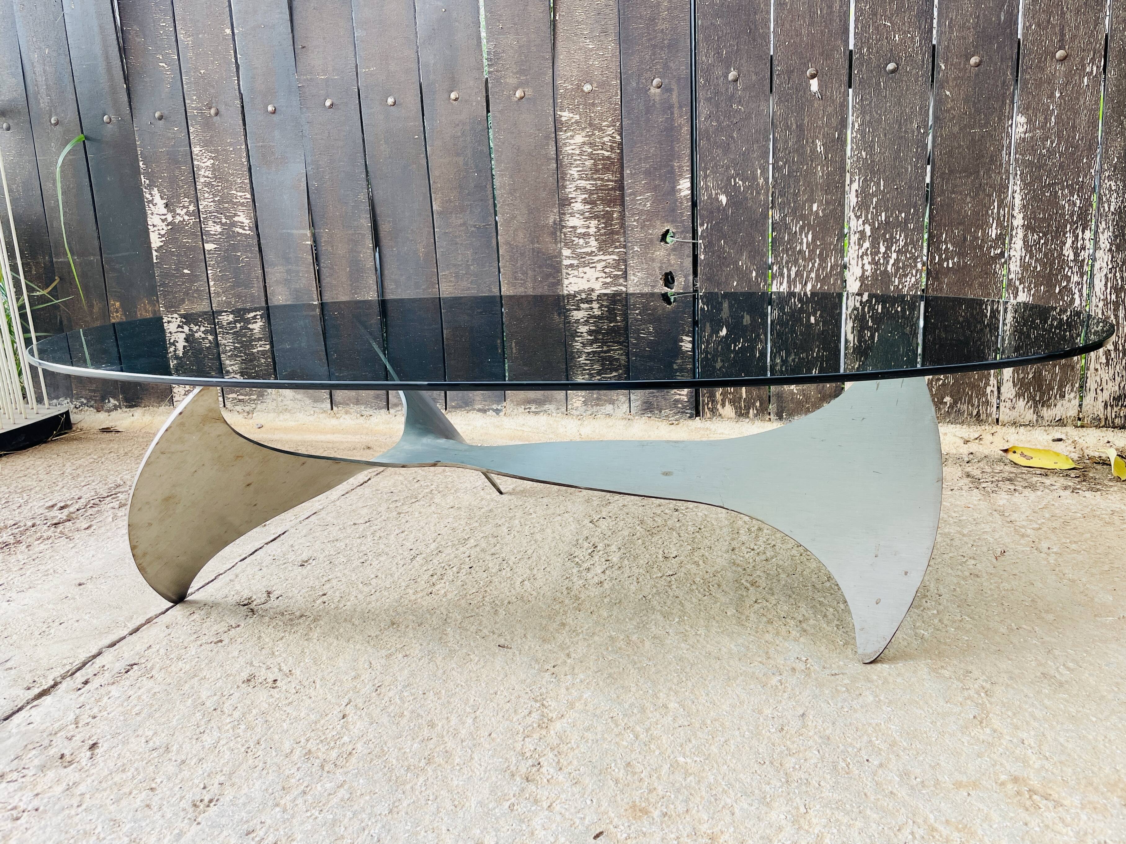 Elliptical coffee table by Knut Hesterberg