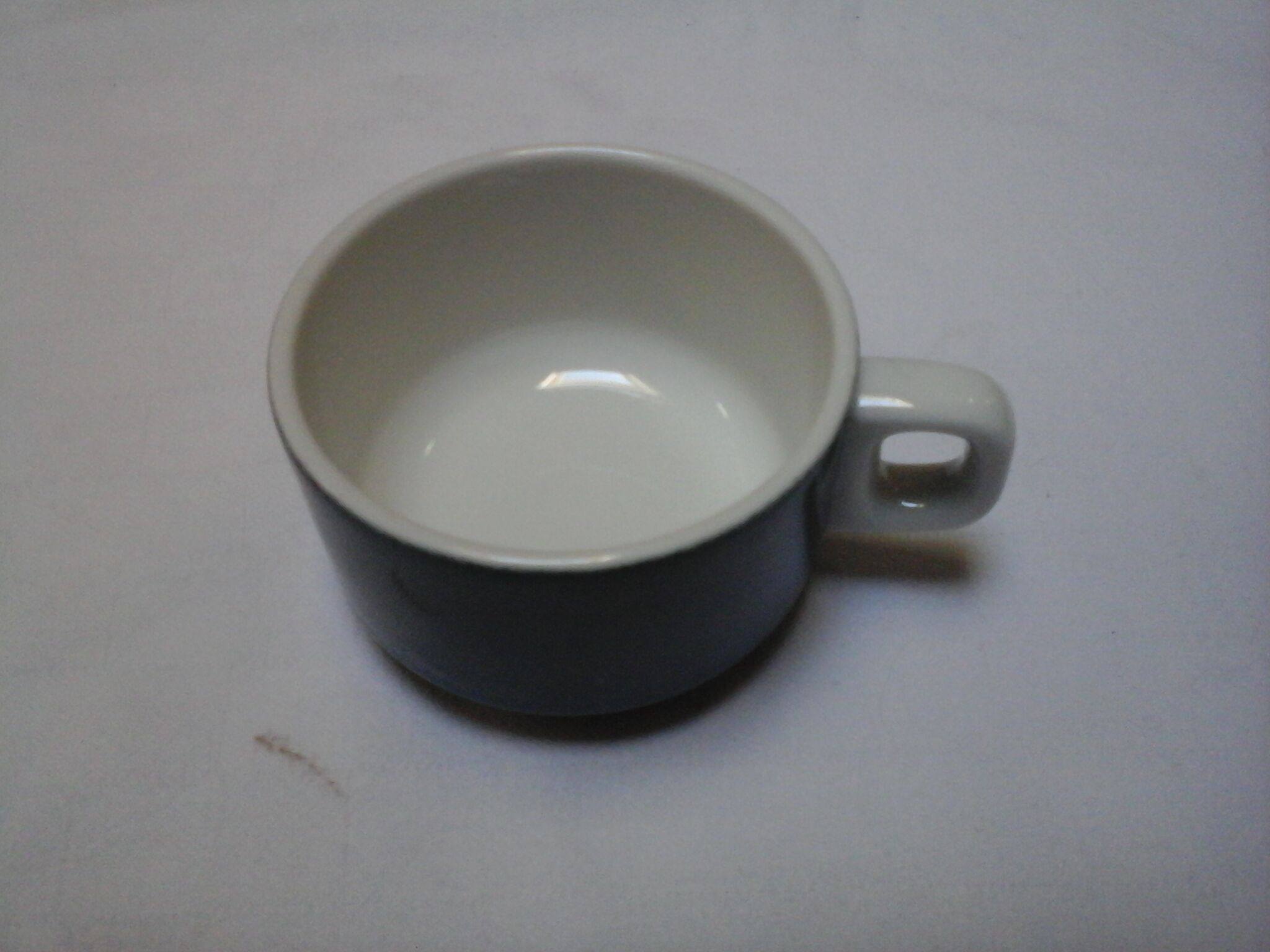 4 tasses bistrot bleu nuit et blanches
