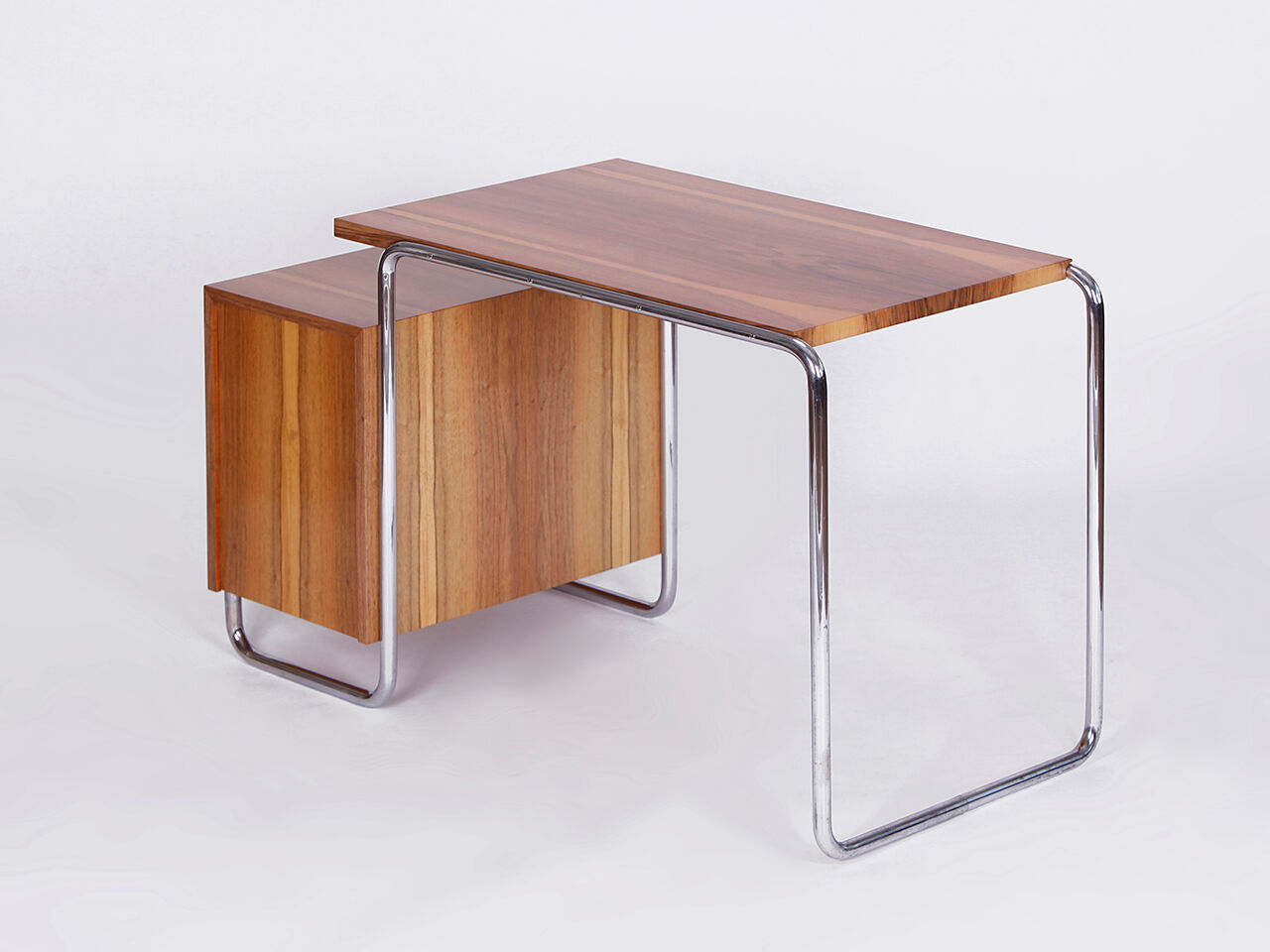 Functionalist Desk Czech Bauhaus Tubular Steel, 1930s