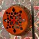 LARGE RED CERAMIC WALL LIGHT DESIGN 1950.