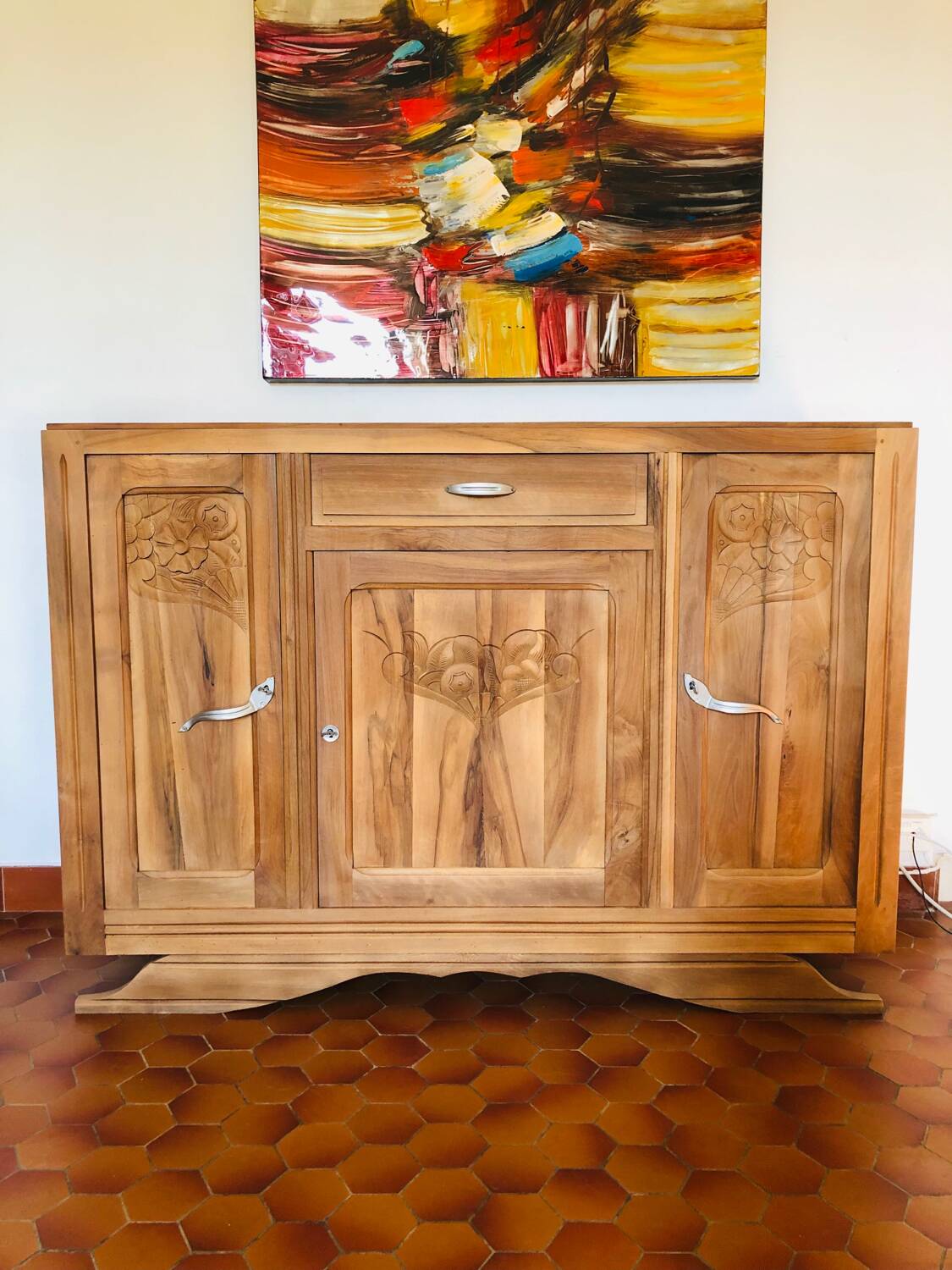Art deco walnut sideboard