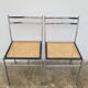 Paire de chaises en métal et cannage style Breuer ,1970