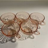 Set of 5 small glass cups