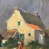 Oil on cardboard signed Pierre Albert Leroux
